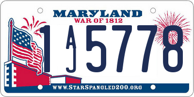 MD license plate 1AJ5778