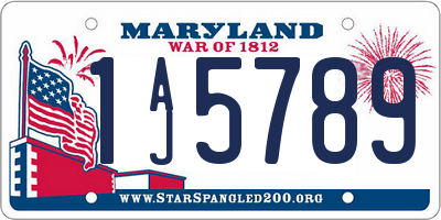MD license plate 1AJ5789