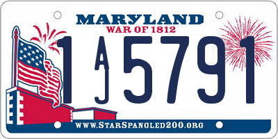 MD license plate 1AJ5791