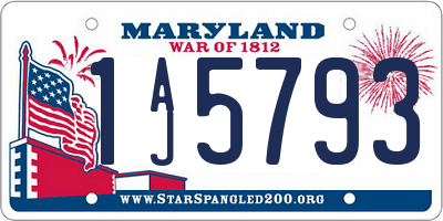 MD license plate 1AJ5793