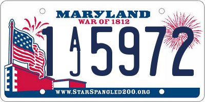 MD license plate 1AJ5972