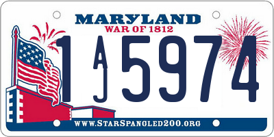 MD license plate 1AJ5974