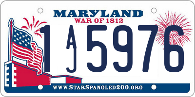 MD license plate 1AJ5976