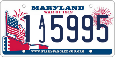 MD license plate 1AJ5995