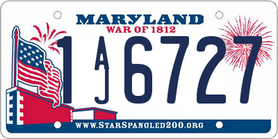 MD license plate 1AJ6727