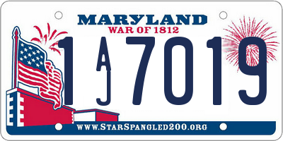MD license plate 1AJ7019