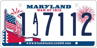 MD license plate 1AJ7112