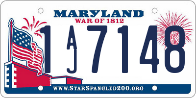 MD license plate 1AJ7148