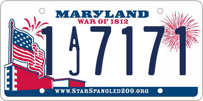 MD license plate 1AJ7171