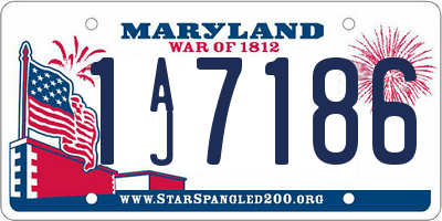 MD license plate 1AJ7186