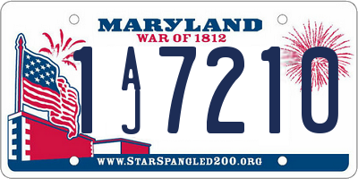 MD license plate 1AJ7210
