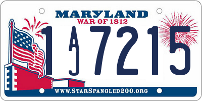 MD license plate 1AJ7215