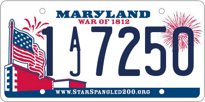 MD license plate 1AJ7250