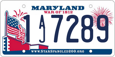 MD license plate 1AJ7289