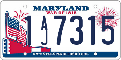 MD license plate 1AJ7315