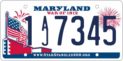 MD license plate 1AJ7345