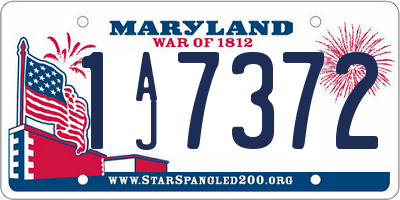 MD license plate 1AJ7372