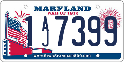 MD license plate 1AJ7399
