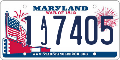 MD license plate 1AJ7405