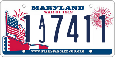 MD license plate 1AJ7411