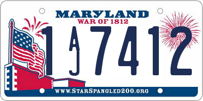 MD license plate 1AJ7412
