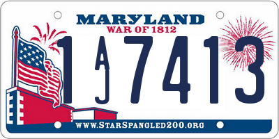 MD license plate 1AJ7413