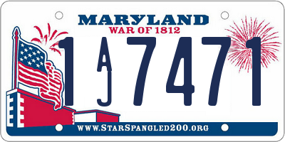 MD license plate 1AJ7471