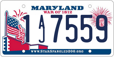 MD license plate 1AJ7559