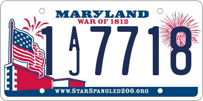 MD license plate 1AJ7718