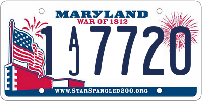MD license plate 1AJ7720