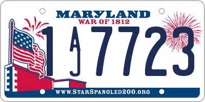 MD license plate 1AJ7723