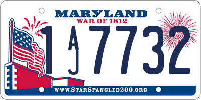 MD license plate 1AJ7732