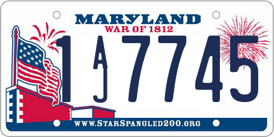 MD license plate 1AJ7745