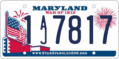 MD license plate 1AJ7817