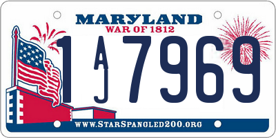 MD license plate 1AJ7969