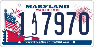 MD license plate 1AJ7970