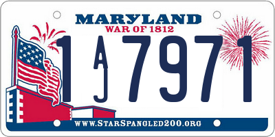 MD license plate 1AJ7971