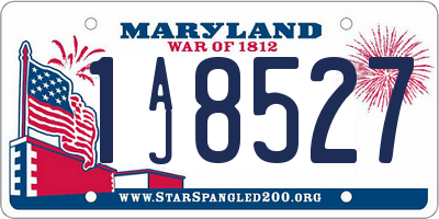 MD license plate 1AJ8527