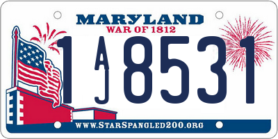 MD license plate 1AJ8531