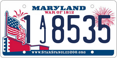 MD license plate 1AJ8535