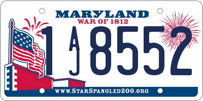MD license plate 1AJ8552