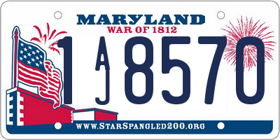 MD license plate 1AJ8570