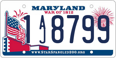 MD license plate 1AJ8799