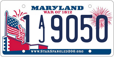 MD license plate 1AJ9050