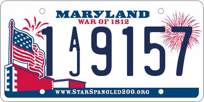 MD license plate 1AJ9157