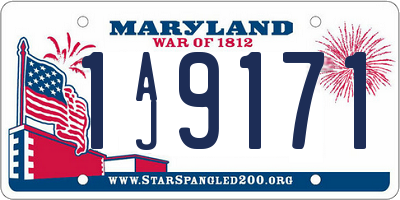 MD license plate 1AJ9171