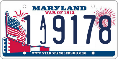 MD license plate 1AJ9178