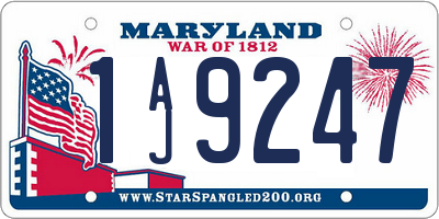 MD license plate 1AJ9247