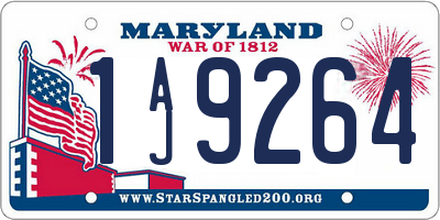 MD license plate 1AJ9264