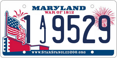 MD license plate 1AJ9529